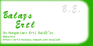 balazs ertl business card